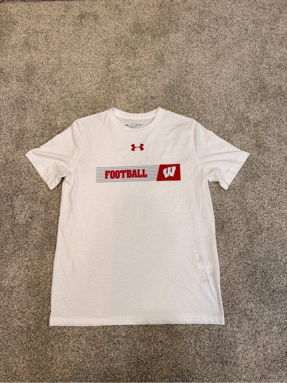 Under Armour Youth Large Wisconsin Badgers Football T-Shirt